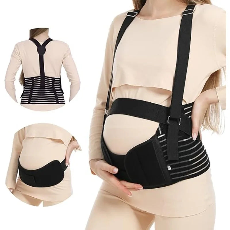 Maternity Belt Pregnancy Support Breathable Abdominal Binder Adjustable Waist Belt for All Stages of Pregnancy Postpartum