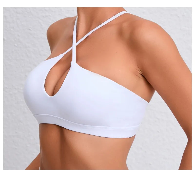 Women's Yoga Bra - Running Cross Back Breathable Naked Feel Sports Fitness Bra  for Yoga Running Gym Top