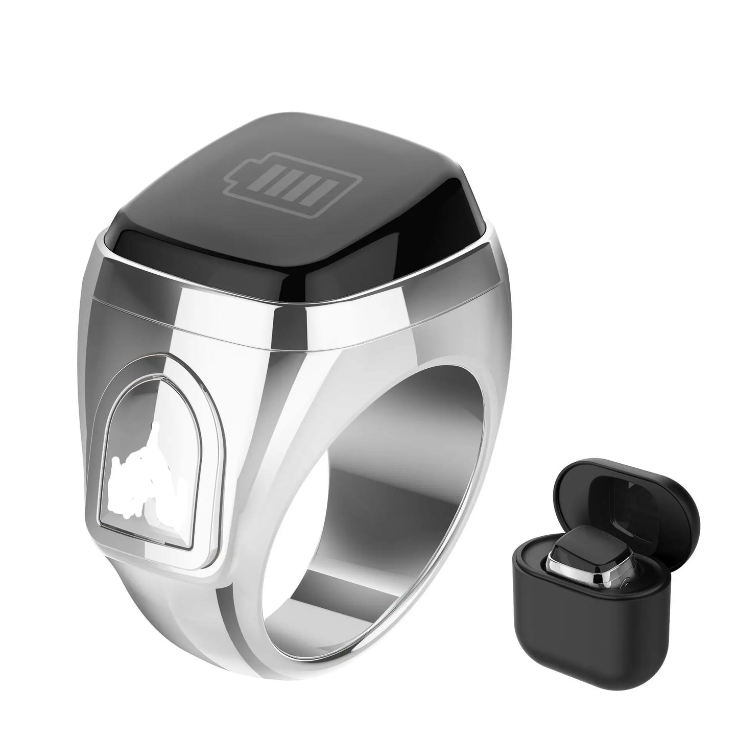 Metal Ring with Charging Compartment, Digital Display Counting, Smart Ring, Bluetooth Electronic Finger Counter