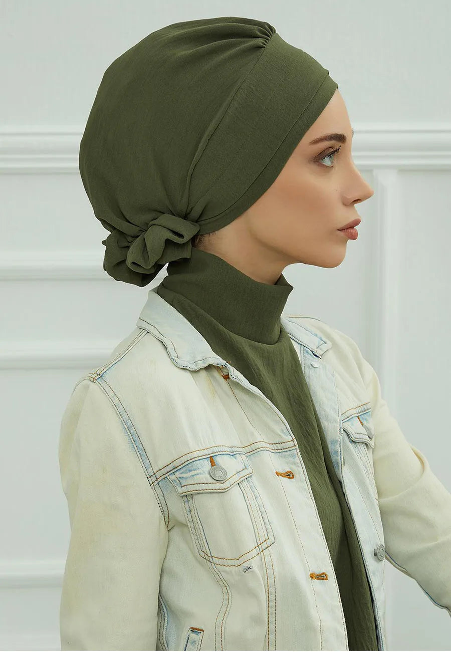 Islamic Hat Hijabs For Woman Trendy Flower Headscarf Undercap Bonnet Women Muslim Turban Hat Ladies Head Wrap Bandana Skullcap