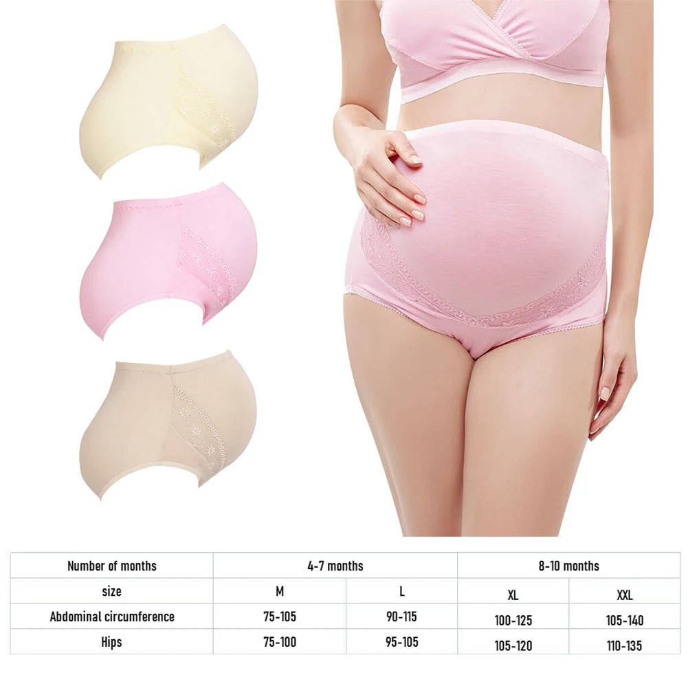 Maternity Underwear,High Waist Panties,Belly Support Pregnant Women Knickers Breathable Pregnancy Ladies Sleep Intimates Clothes