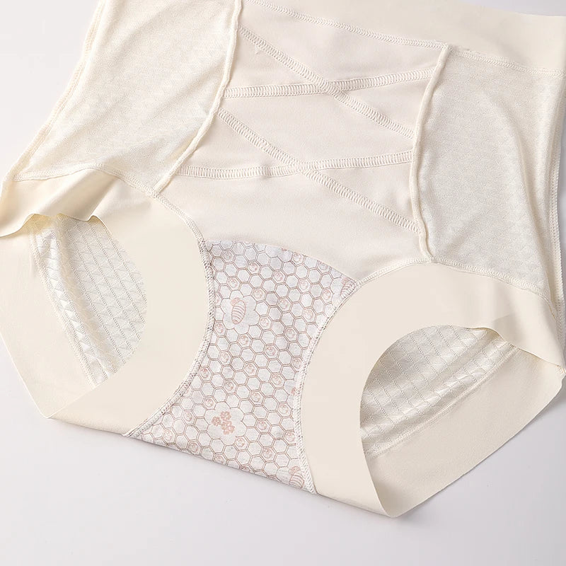 Fashion Belly Reducing Panties for Woman Women Micro Underwear Woman Ice Silk Women's Lingerie High Waist Panties Set Pack Sexy