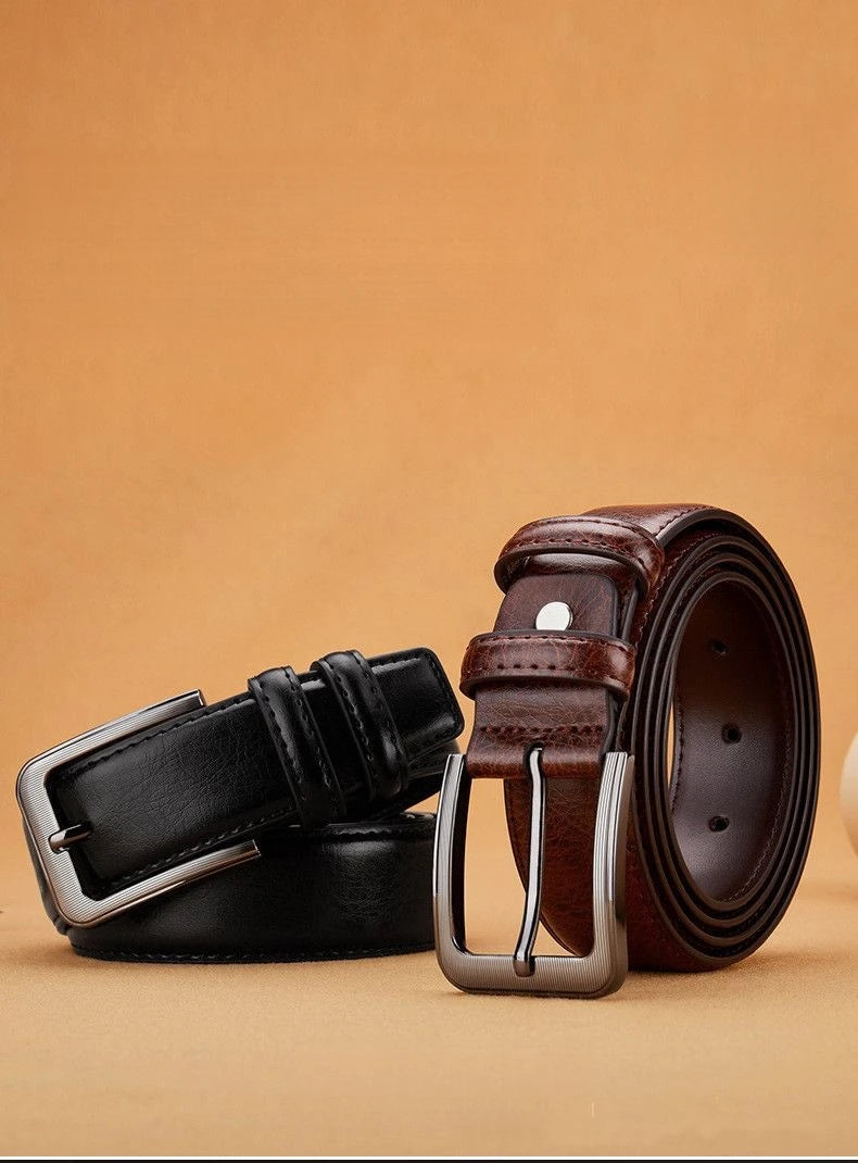 Belt Men's High-End Belt Trendy Men's Belt Fashion Versatile Cross-border Business Belt Pin Buckle
