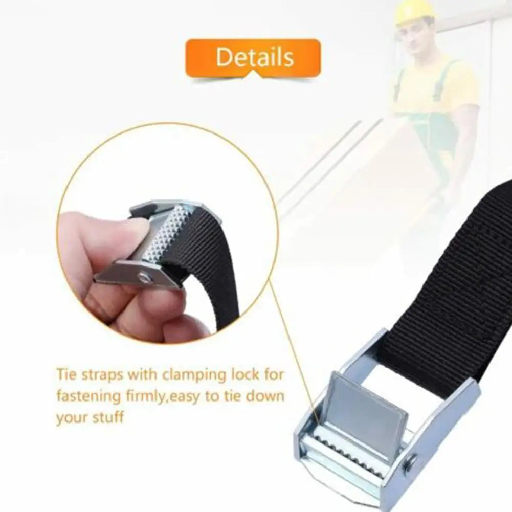 Buckle Tie-Down Belt Cargo Straps For Car Motorcycle Bike With Metal Buckle Tow Rope Strong Ratchet Belt for Luggage