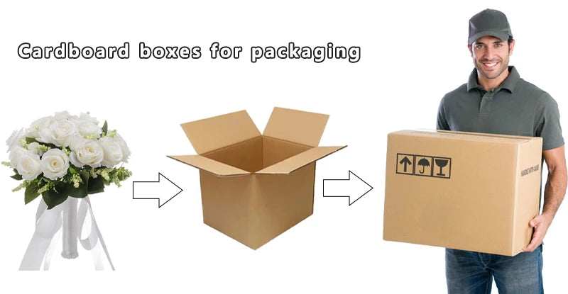 Wedding Bouquets for Bride Babysbreath Rose Bridesmaid Bouquets Silk Ribbon Valentine's Day Decoration Pearl Lace Mesh Ball Gift