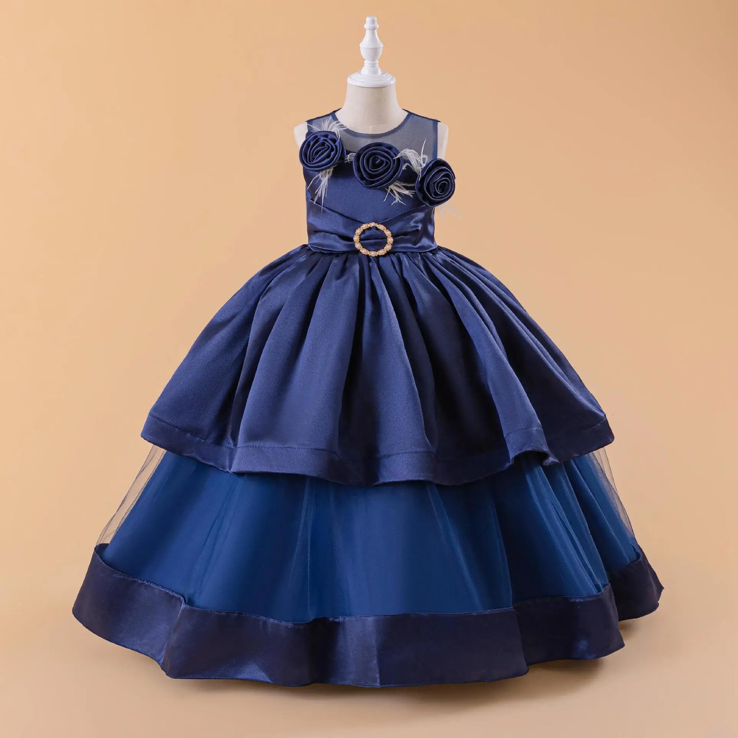 Children's Evening Gowns Flower Girl Gowns Long Dress Girls Hosting Party Birthday Gowns