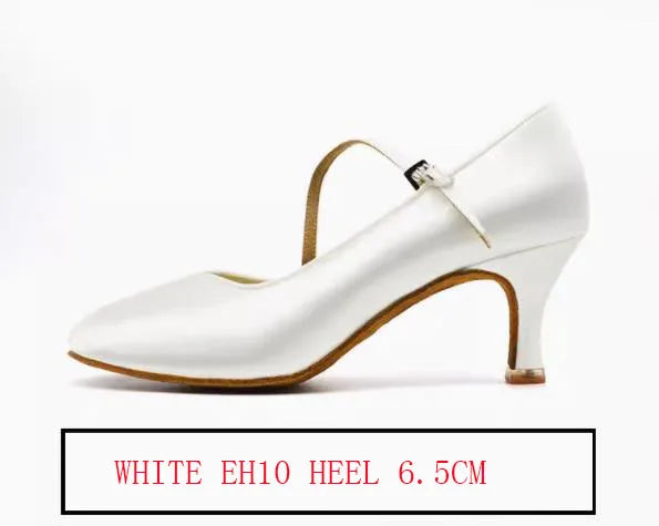 Sneakers Latin Dance Shoes Brand Women High Quality Satin Ladies Aerobics Girl Buckle Dancing SALSA BDD 138 Cowhide Sole White