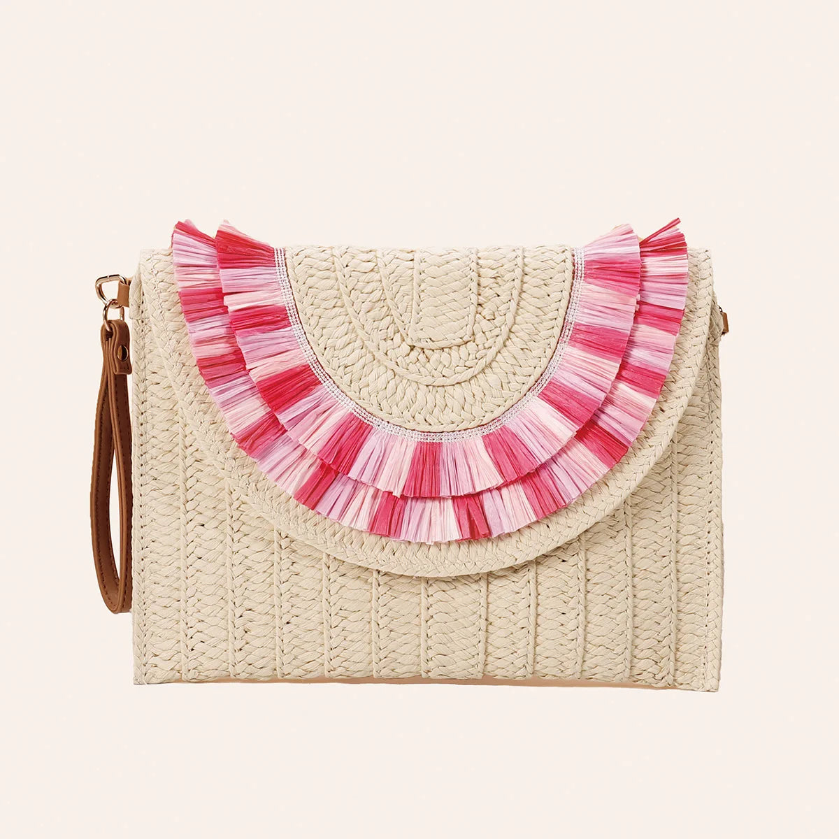 Raffia Straw Weaven Bags Fashion Ladies Wrist Clutches Summer Women Shoulder Crossbody Bags Handmade Handbags Purse Beach Bag
