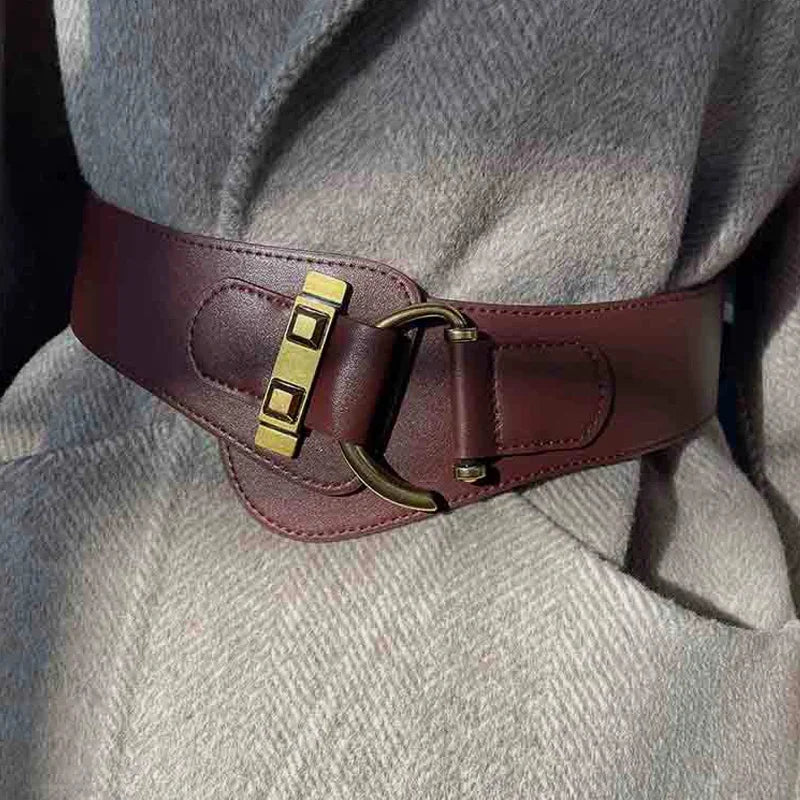 Designer Belts For Women High Quality Luxury Female Waist Stretch Cummerbunds Black Elastic Corset Belt Big Dress Waistband