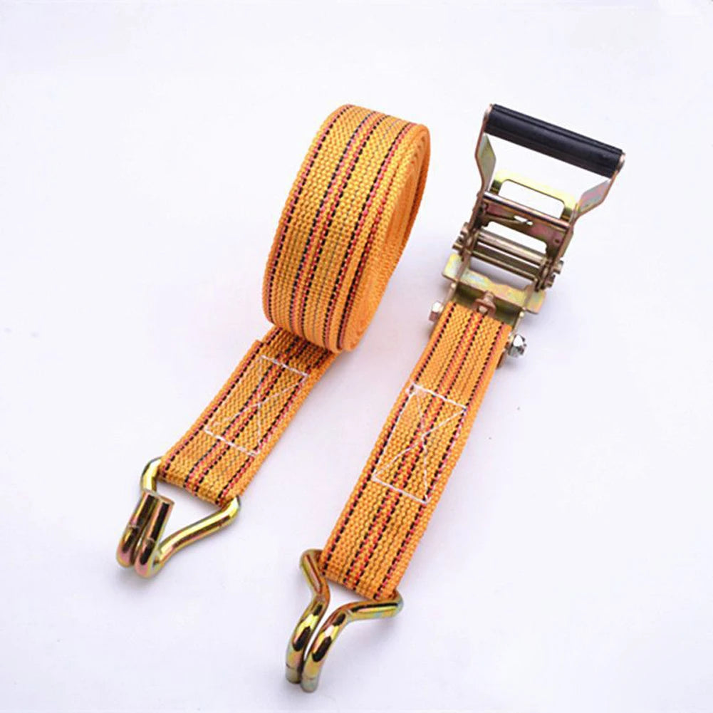 Heavy Duty Ratchet Tie Down Straps 3-10 Meter Long 40mm Wide Double Hook Lashing Belt for Truck Cargo Securing Transport Binding
