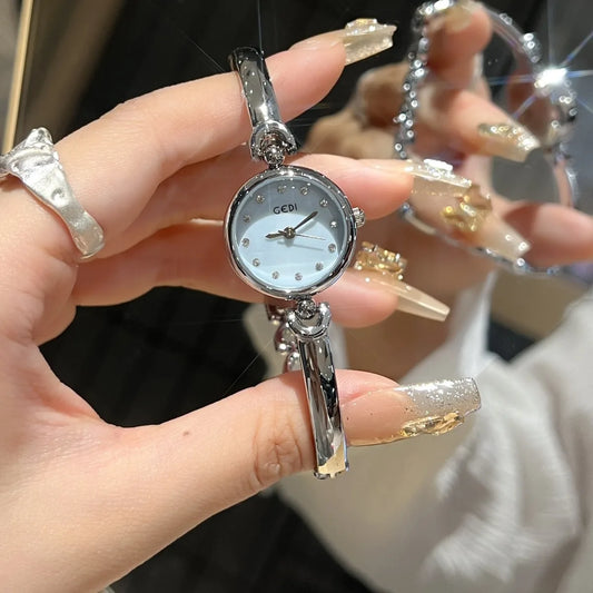 Fashion Top Brand Ladies Wristwatch Full Steel Waterproof Small Dial Quartz Silver Women Dress Watch Reloj Mujer Montre Femme