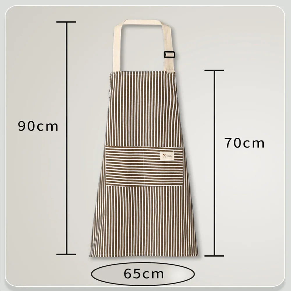 Kitchen Cooking Aprons Adjustable Bib Waterproof Chef Apron with 2 Pockets for Men Women Cooking Clothes Baking BBQ Grill Aprons