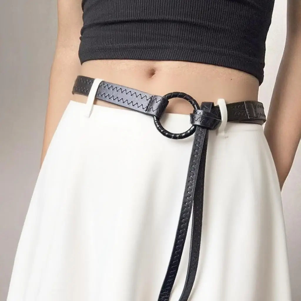 Elegant and fashionable women's waist belt - a variety of colors woven design rope belt, tied luxurious multifunctional belt, ad