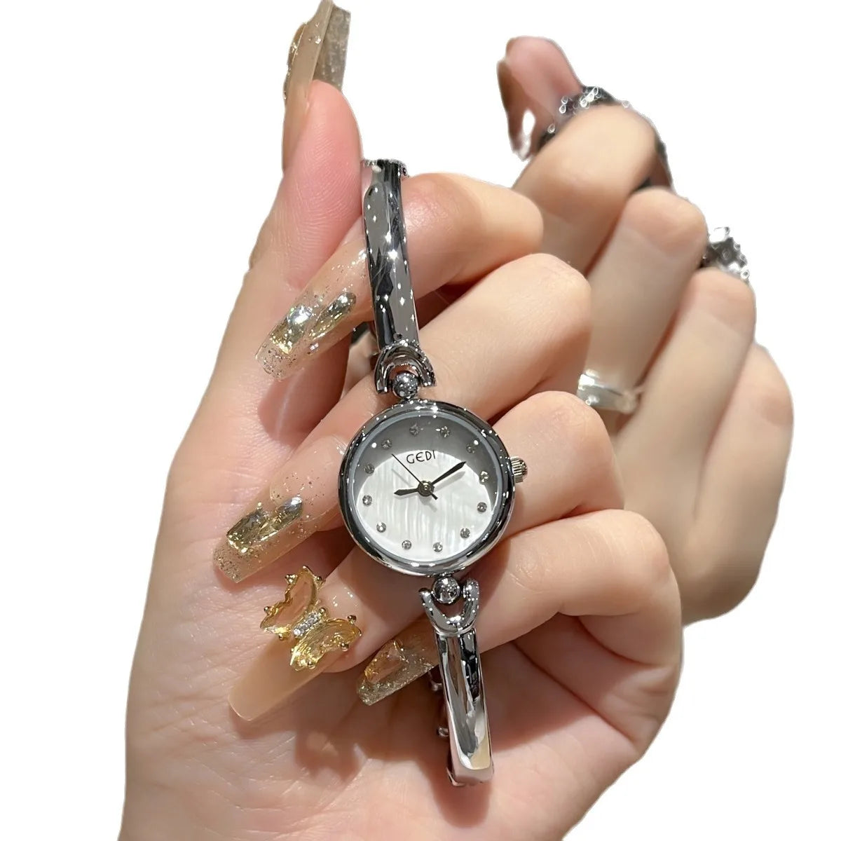 Fashion Top Brand Ladies Wristwatch Full Steel Waterproof Small Dial Quartz Silver Women Dress Watch Reloj Mujer Montre Femme