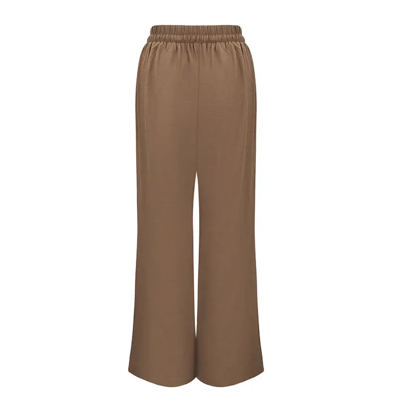 Women Trousers Summer New Fashion Streetwear Basic Straight Casual Slim Striped Pants Lady Sexy Solid Simple Versatile Trousers