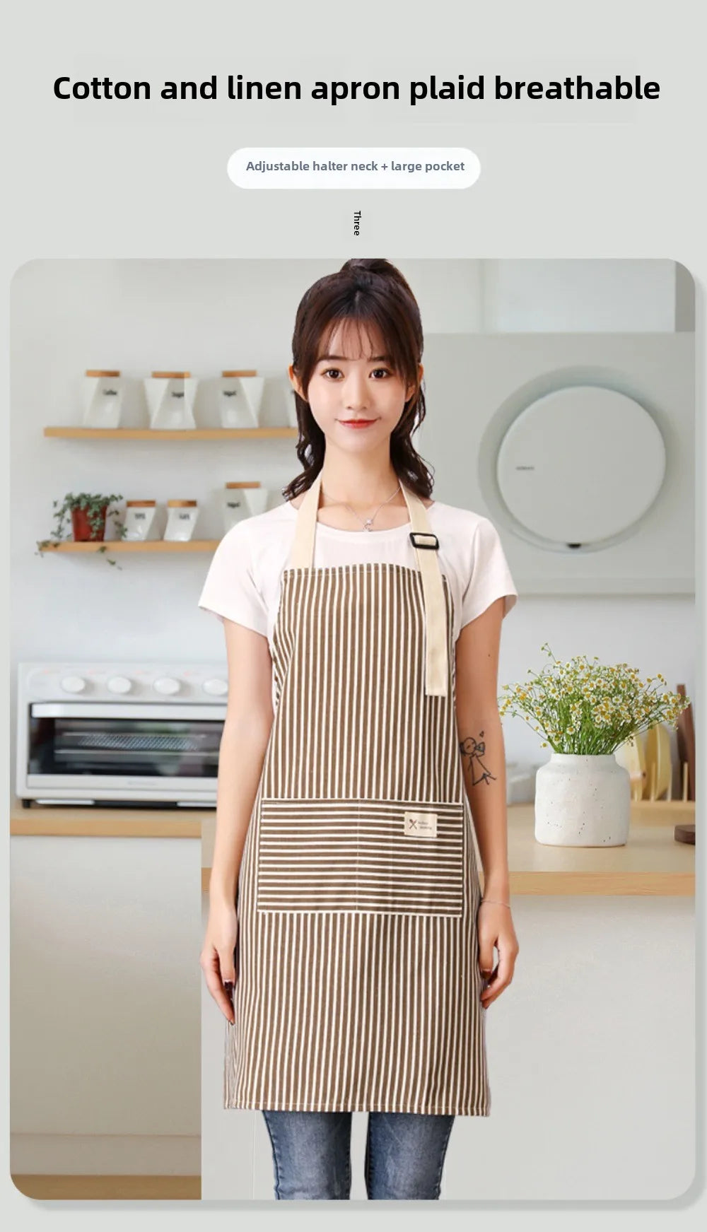 Kitchen Cooking Aprons Adjustable Bib Waterproof Chef Apron with 2 Pockets for Men Women Cooking Clothes Baking BBQ Grill Aprons