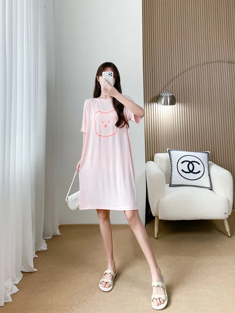 Nursing Dresses Pregnant Breastfeeding Dress For Women Summer Maternity Loose Casual Feeding Clothing