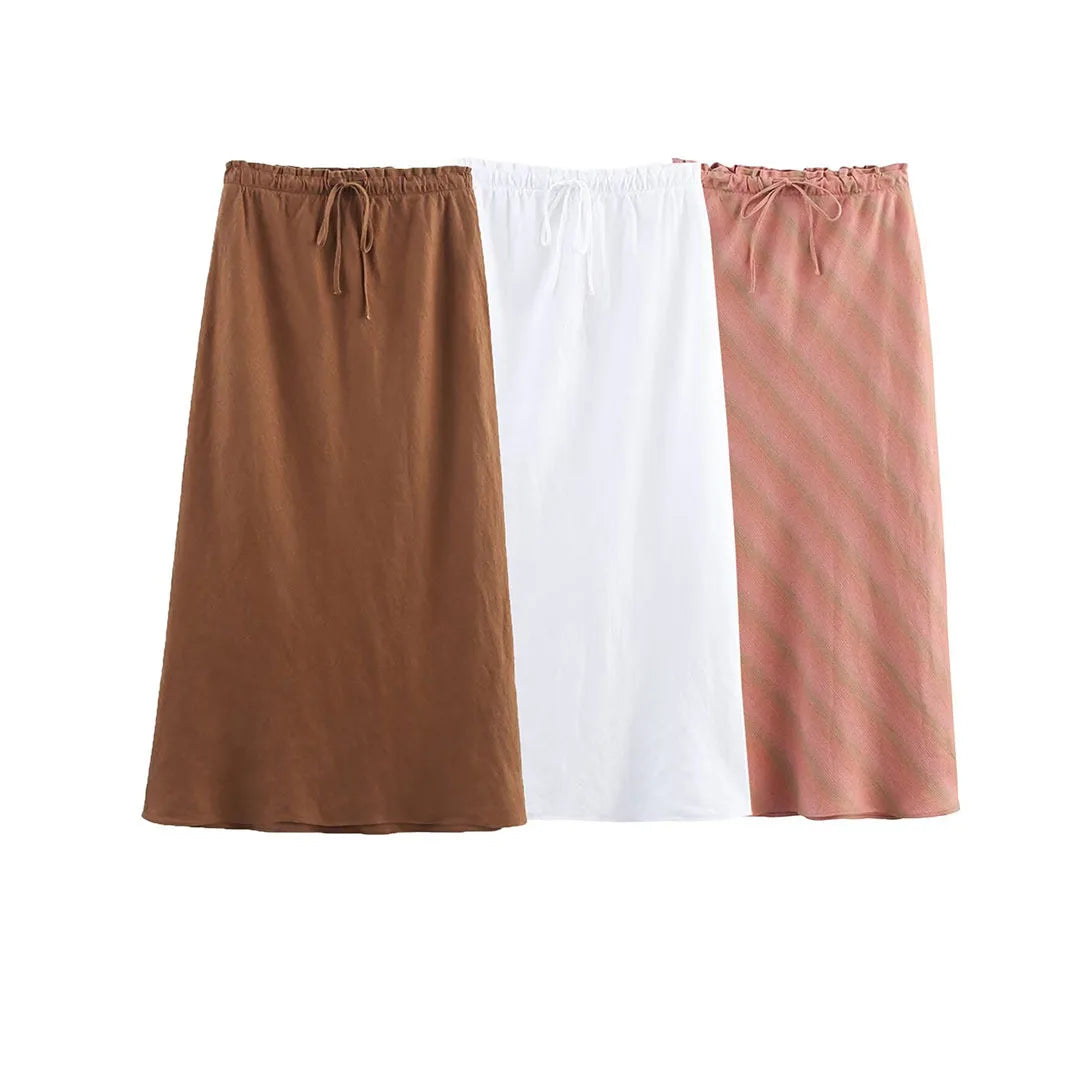 Skirts Summer Women's Wear 2025 New Fashion Straight Elegant High Waist Women's Skirts All-match Simple Holiday Skirts