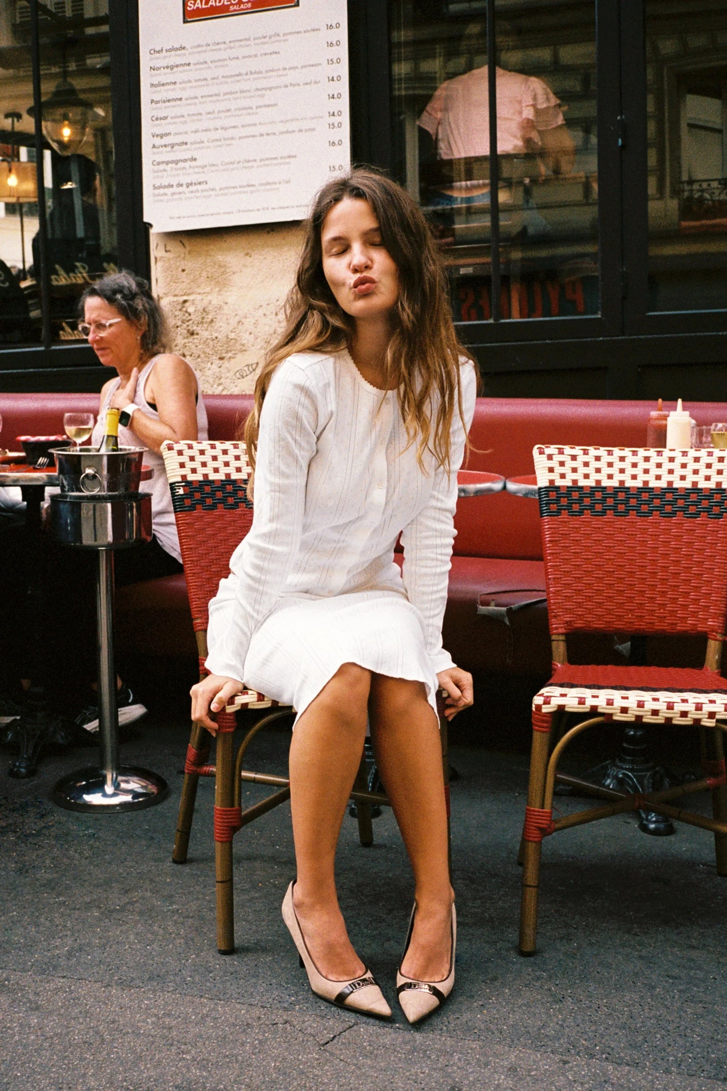 COUCOU The Slip Skirt Black and White