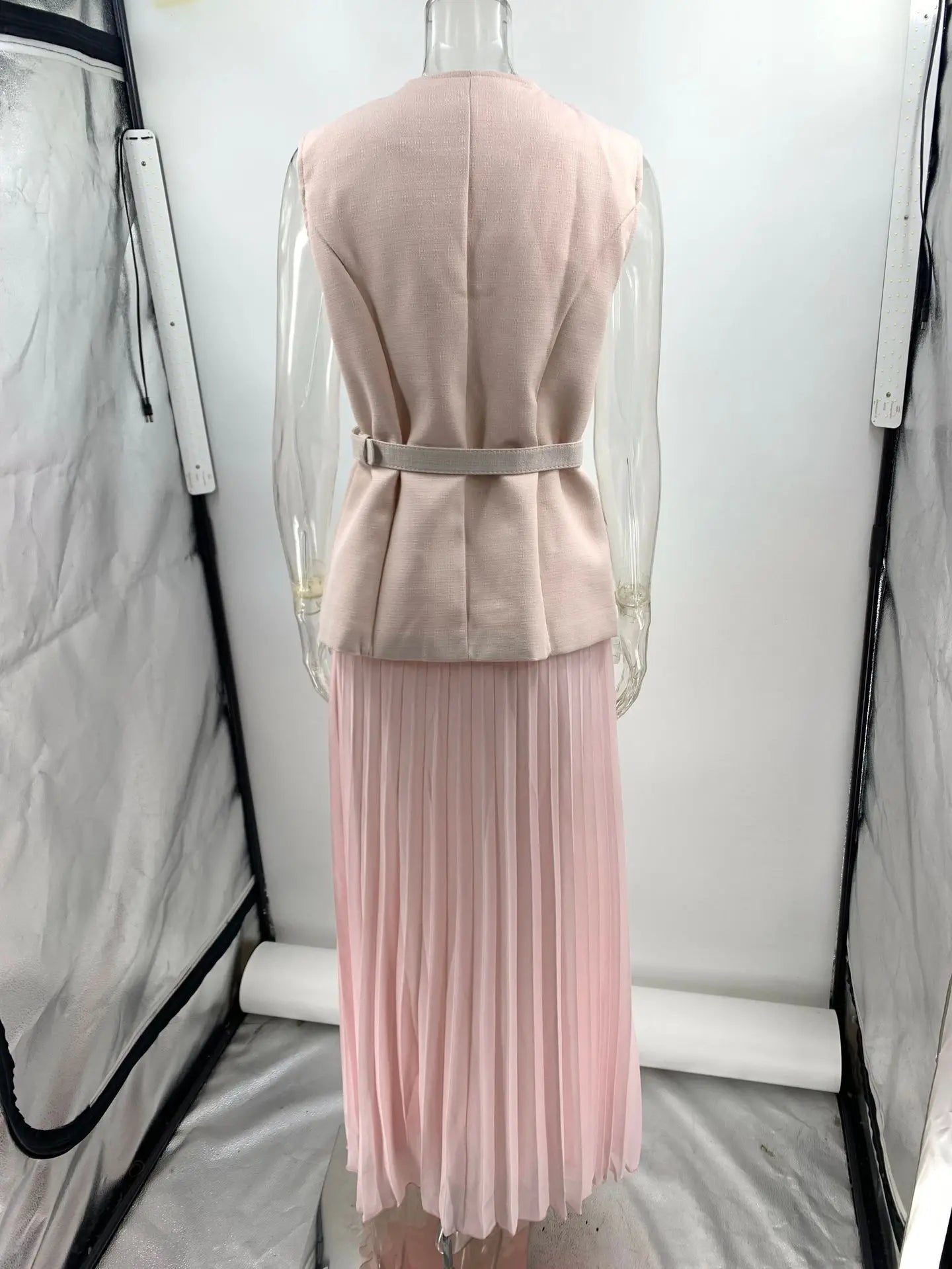Elegant Long Dresses 2 Piece Set Women Summer Autumn Top Single Breasted Tweed Jacket A Line Chiffon Maxi Skirts Suits Outfits