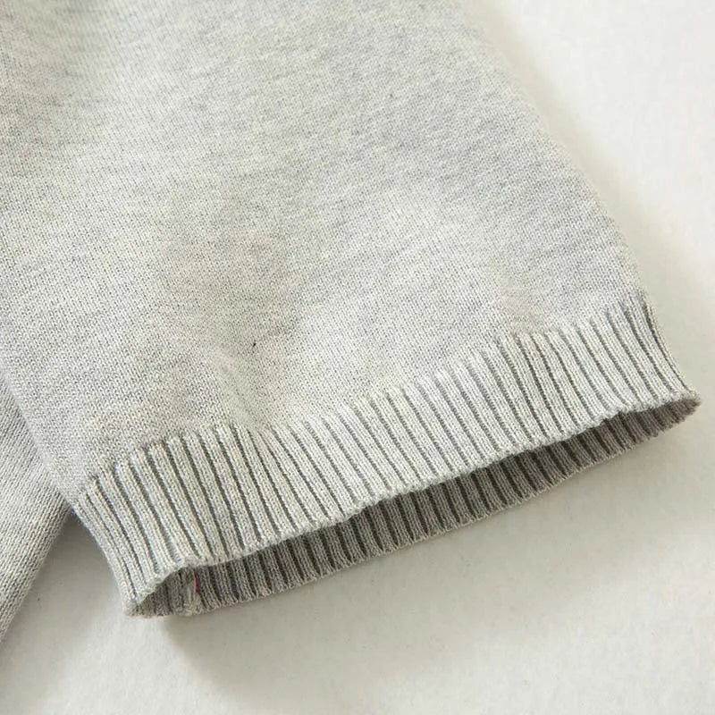 Sweater for Men Pullovers Old Money Man Knitwear Short Sleeve Knit Jumpers Solid Cotton High End Casual Vintage Sweaters 2025