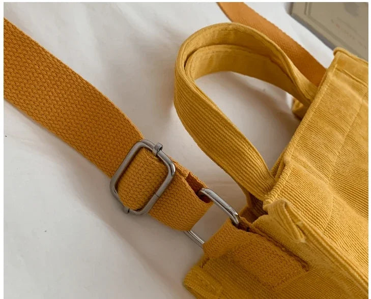 Women Handbag Simple Corduroy Portable Large Capacity HandBag Ins Fashion Trend Small Square Handbag Single Shoulder Bags