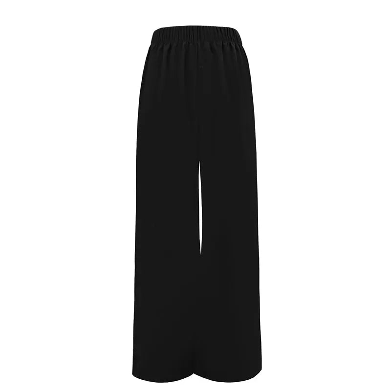 New Women's Trousers Summer Streetwear Fashion Casual Slim Knitted Pants Clothing Black Sexy Elegant Female Versatile Trousers