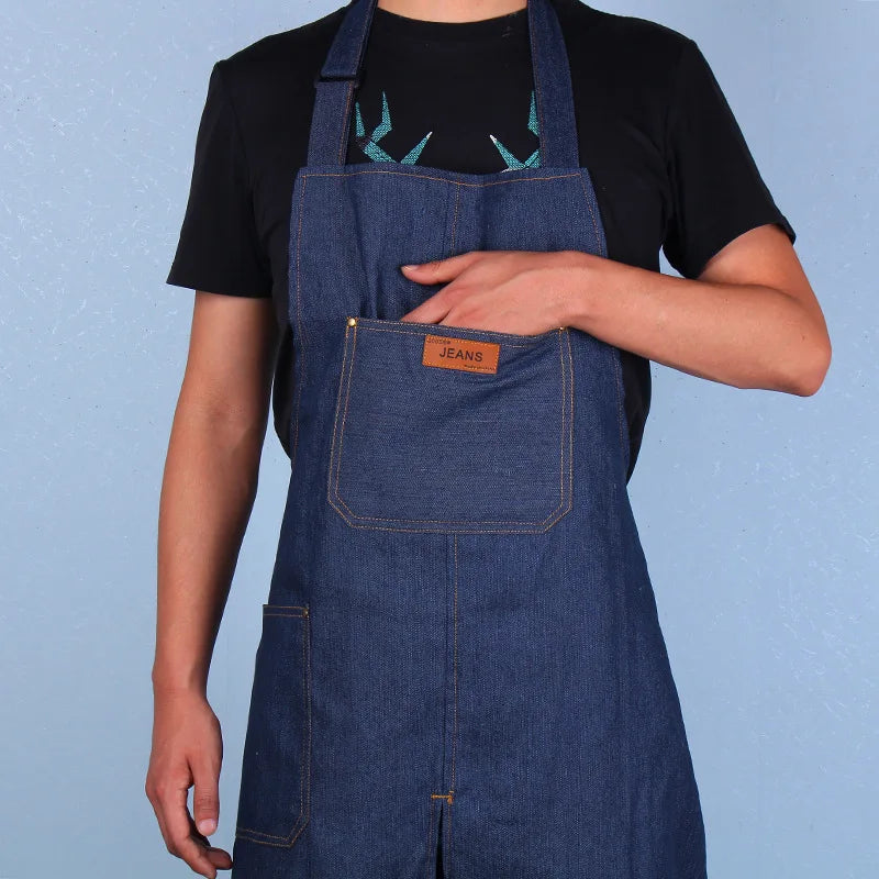 Kitchen Apron For Home Use – Waterproof Thin Design Coffee Shop & Bubble Tea Store Professional Apron High-end Unisex Workwea