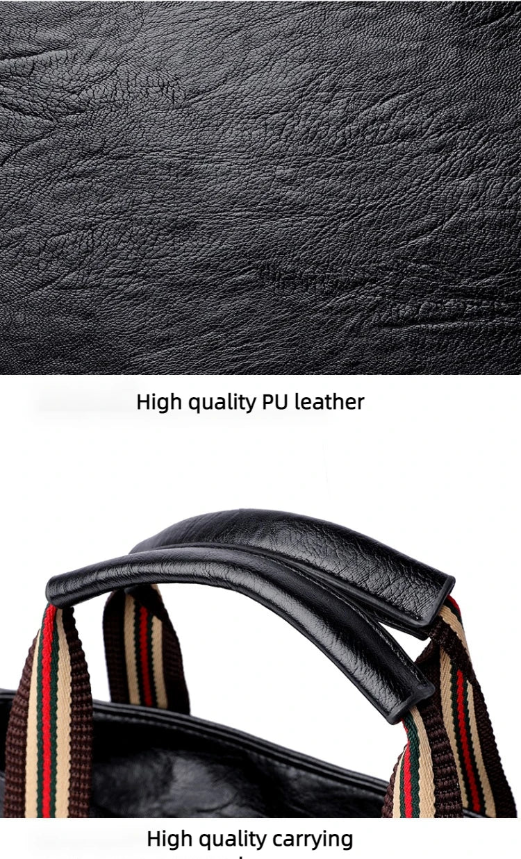 Women's Handbag Women's Shoulder Bag Fashion Purse Vintage Leather Bag Large Capacity Handbag Inclined Shoulder Bag Mom's Bag