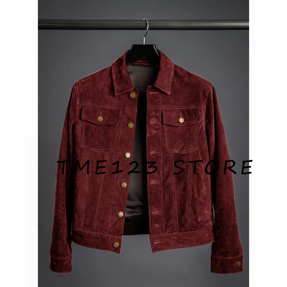 Jackets Man  New Suede Men's Jacket High Quality Simple Jacket Korean Reviews Many Coat Mens Clothing Coats