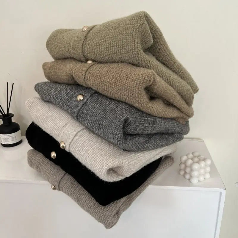 Sweater Pony Embroidered Sweater Jacket Autumn and Winter Temperament Sweater Cardigan French Style Versatile Top