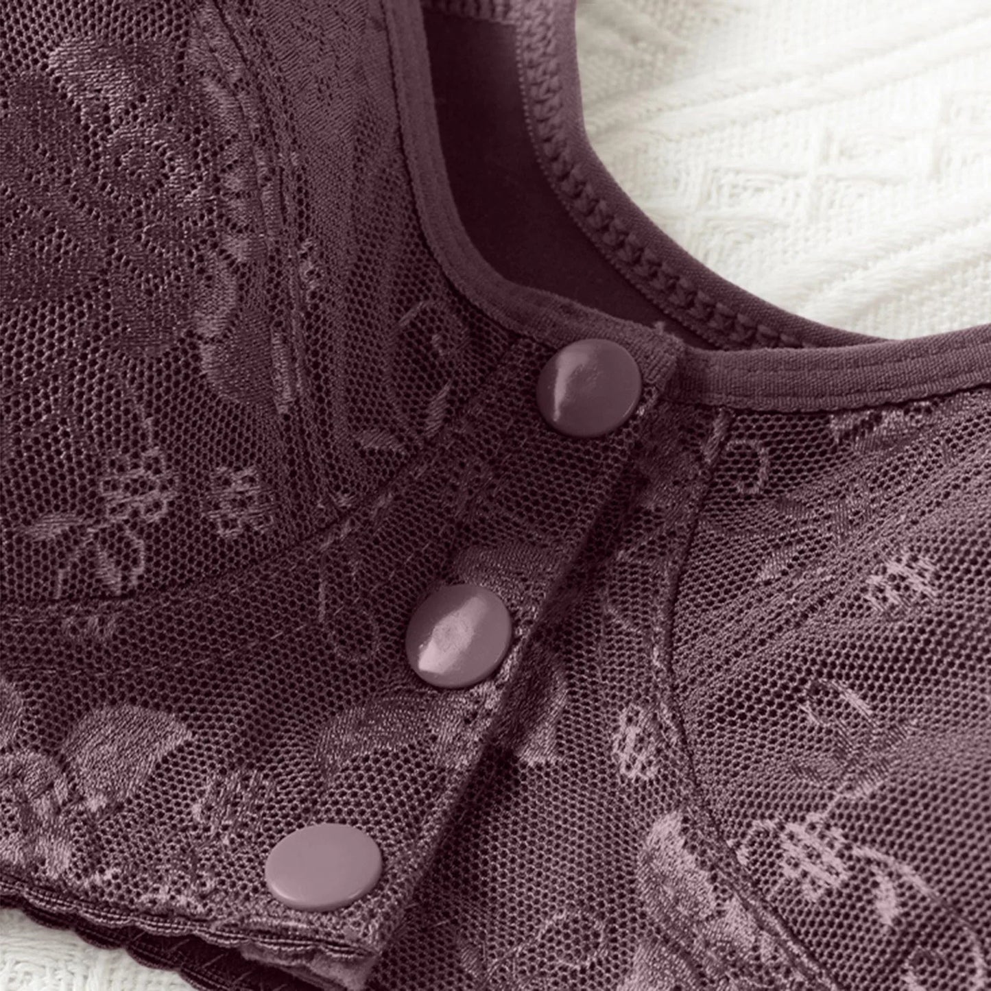 Women'S Front-Clasp Bra Lace Print Vest Design Comfortable Without Underwire Suitable Daily Wear All Season Everyday Home Scenes