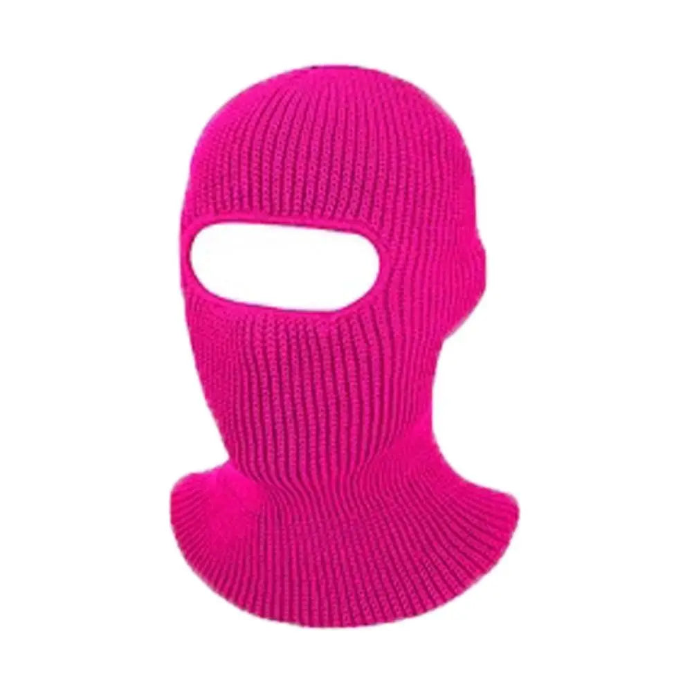 Hat Winter Female 1-Hole Balaclava Skullies Scarf Bonnet Hat Mask Knitted Hats Men Beanies Hat Women Winter Cap Full Face Cover