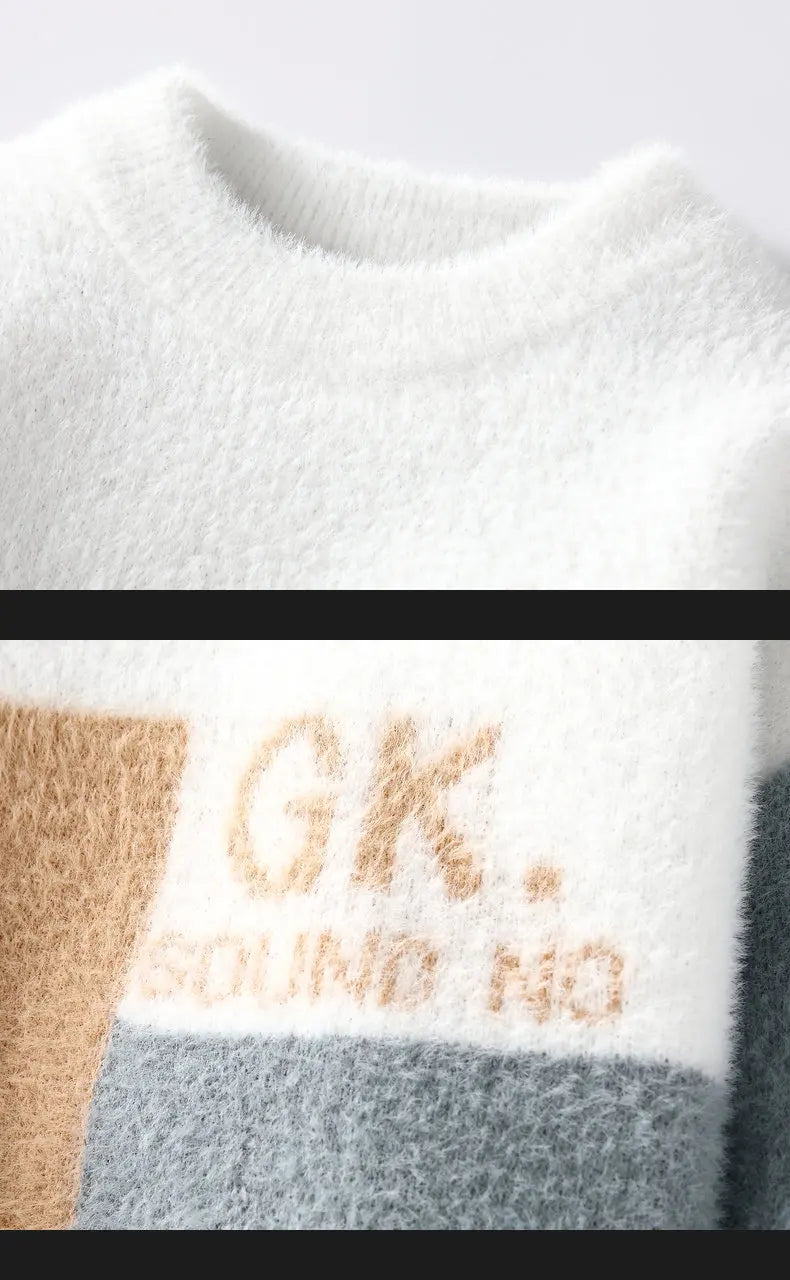 Sweaters men 2025 Winter Letter pattern thick sweater men Student youth sweaters autumn Men's wool pullovers full size S-3XL