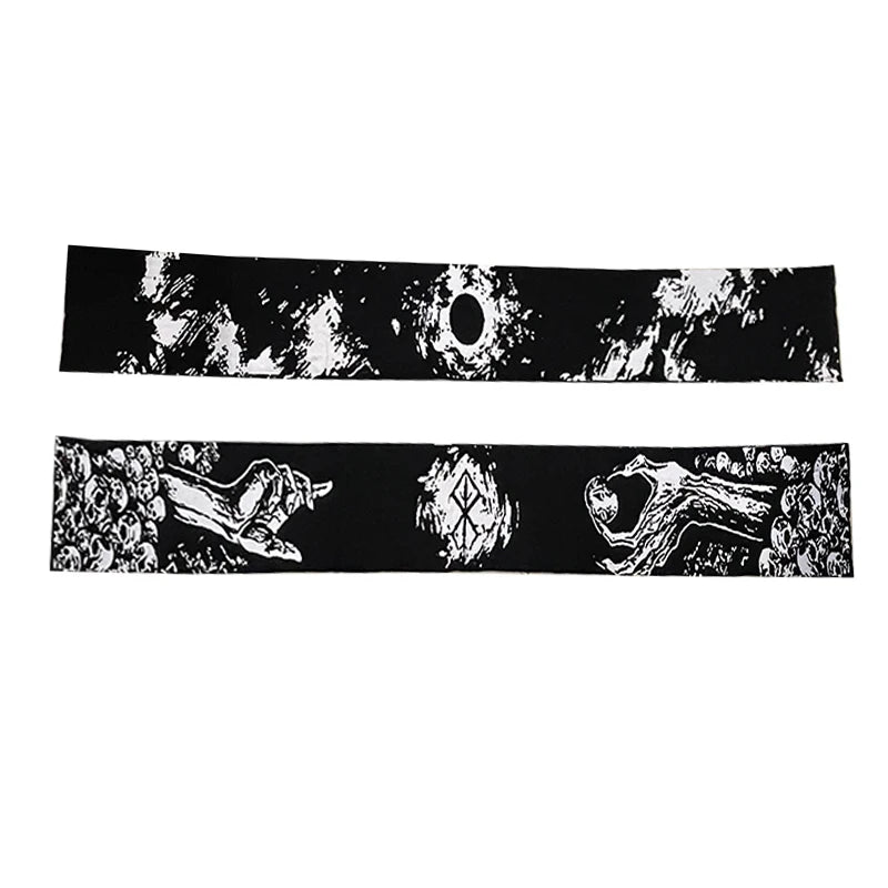 2024 Autumn/Winter Sweater Sweater Sweater Knitted Scarf Outdoor Warm Skull Retro Style Cool Scarf Wholesale Scarf