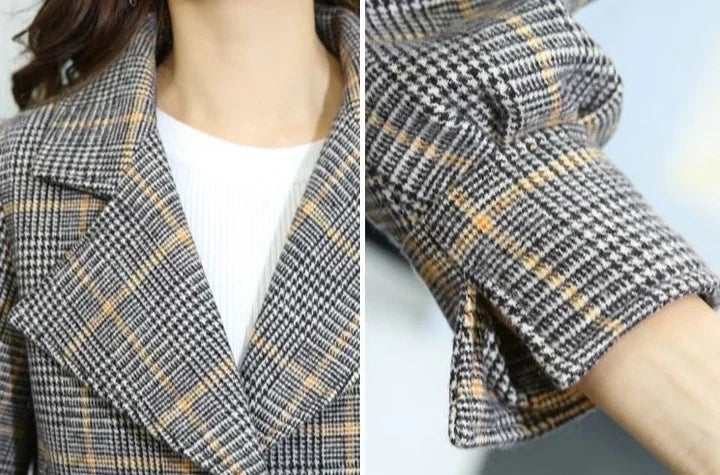 Outerwears Korean Style Wool & Blend Coats for Women 2025 New Arrivals Jacket Luxury Clothing Trend Deals In Tweed Blazer Woman