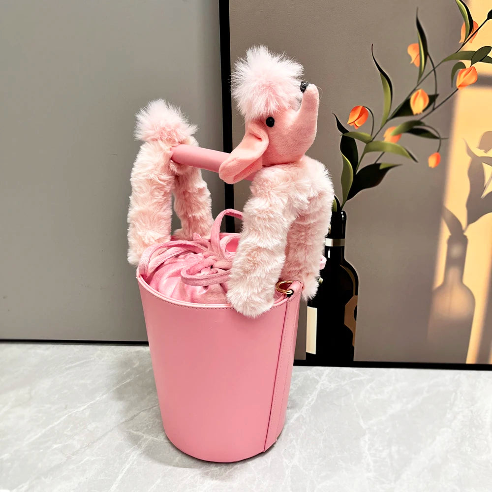 Funny Handbag for women purses and handbag luxury Designer Handmade Women's bag Casual black bucket Female shoulder Bag