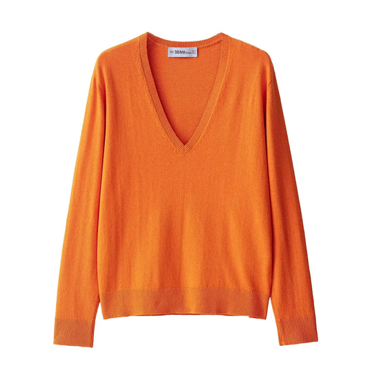 Women Sweater Autumn Winter Casual  Bottoming Top V-neck Pullovers Fashion Knitted Tops Long Sleeve Jumpers