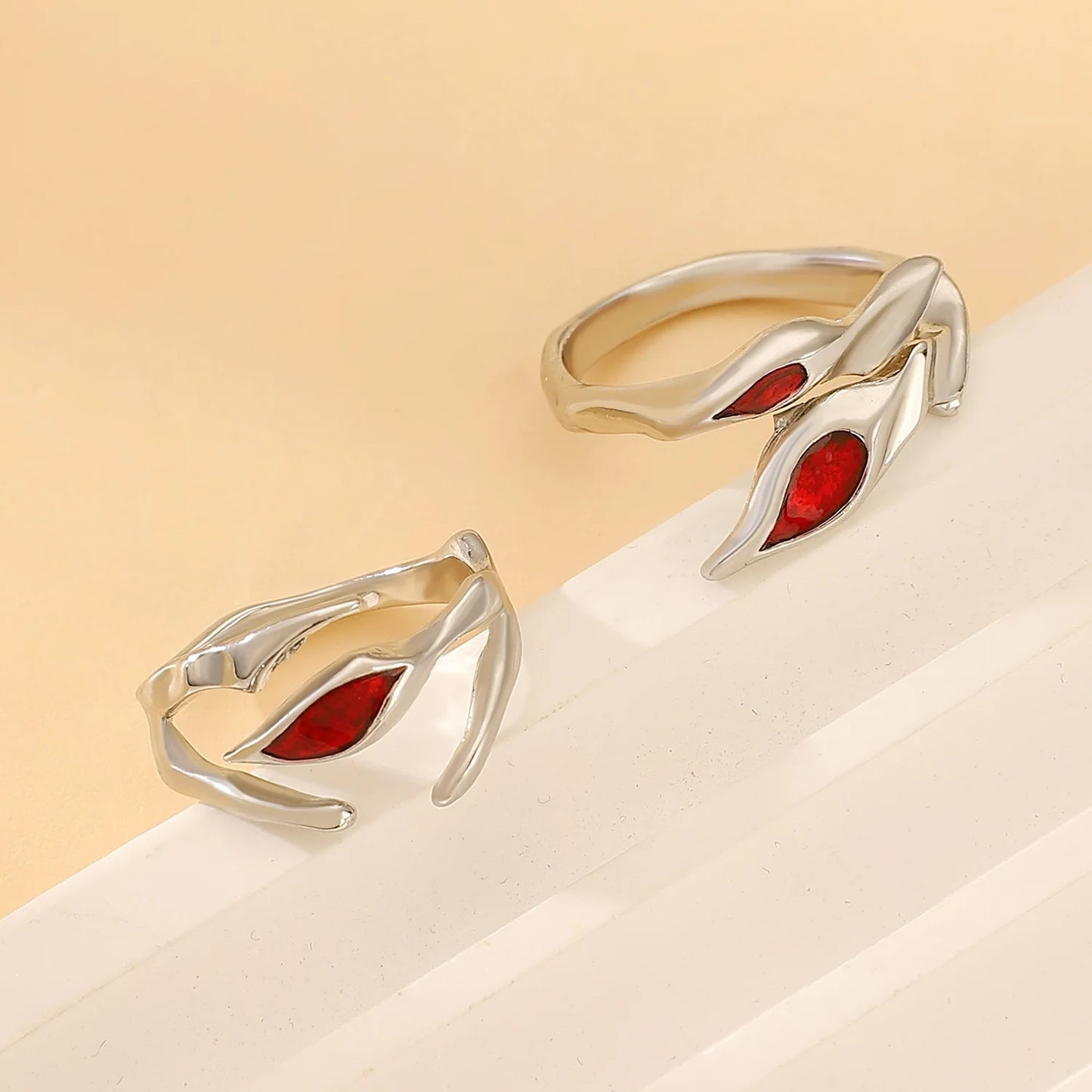 Gothic Rings irregular Darkness Red Style open ring for women index finger Ring Jewelry Gift