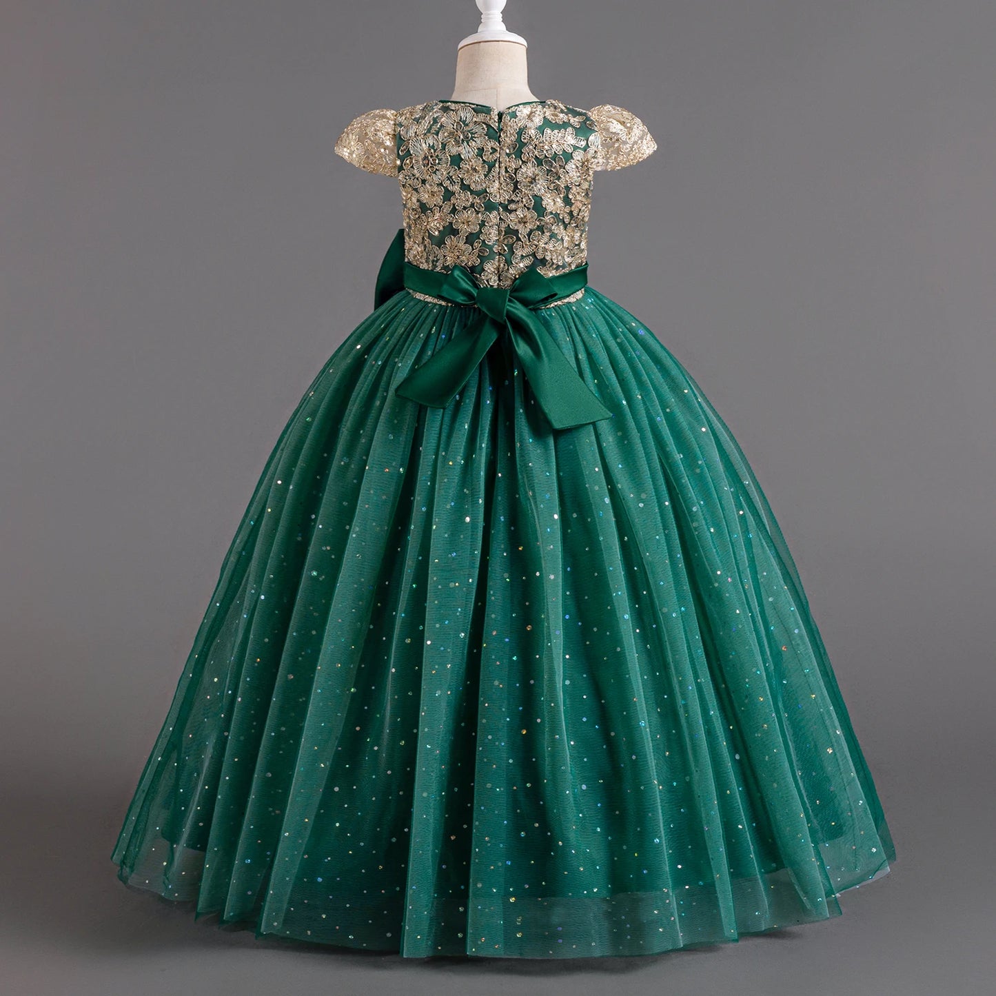 Elegant Teens Girls Dress Lace Princess Pageant Birthday Party First Communion Gowns Bridesmaid Flower Girl Dresses For Wedding