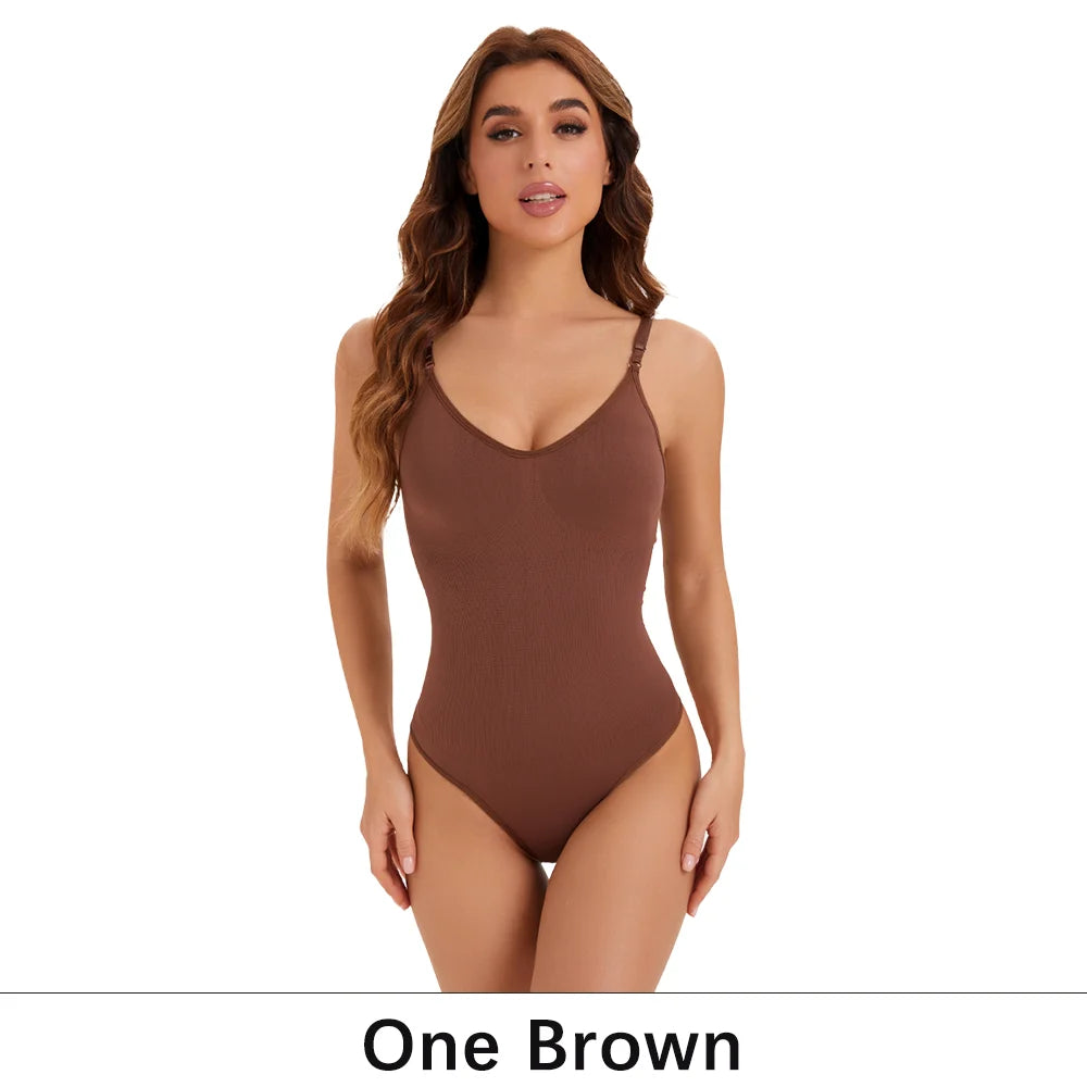 High Elastic Bodysuit for Women Tummy Control Shapewear Sexy Seamless Sculpting Thong Body Shaper Slimmer Slimming Black Tank