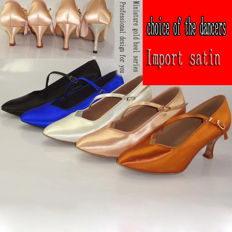 Sneakers Latin Dance Shoes Brand Women High Quality Satin Ladies Aerobics Girl Buckle Dancing SALSA BDD 138 Cowhide Sole White