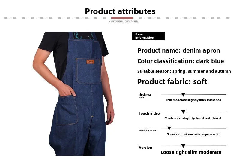 Kitchen Apron For Home Use – Waterproof Thin Design Coffee Shop & Bubble Tea Store Professional Apron High-end Unisex Workwea