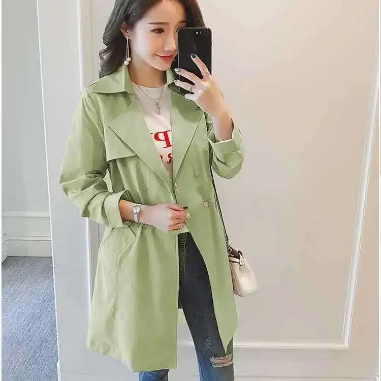 Blouson Female Coat Middle Length Women's Windbreaker Jackets Pretty Casual New in Outerwears Harajuku Great Fashion 2025 Offer