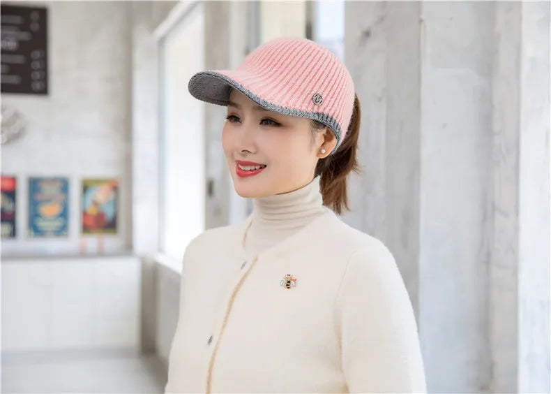 Hats For Women Autumn Winter Sports Empty Top Caps Female Knitted Warm Baseball Cap Fashion Running Golf Sun Hat