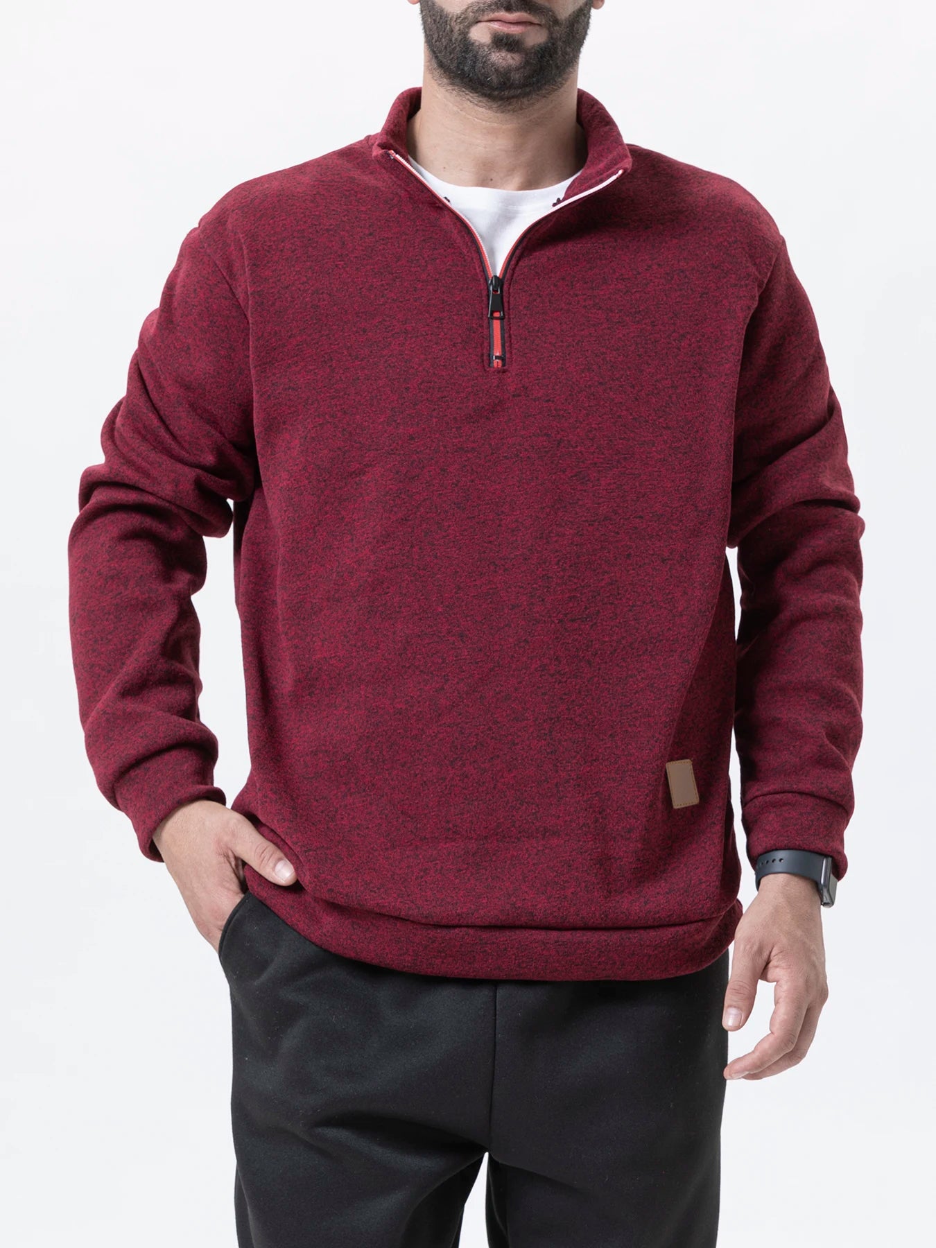 Men Sweatshirts Spring Thicker Pullover Half Zipper Pullover for Male Hoody Outdoor Sweatshir Autumn Solid Color Turtleneck Swea