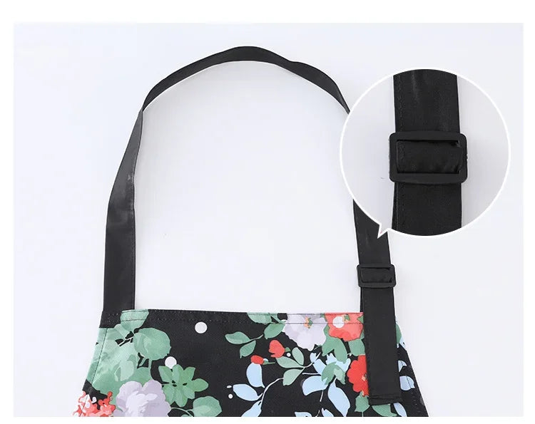 Kitchen Apron Household Waterproof and Oil-proof Kitchen Apron Cooking Baking Work Clothes Drawing Aprons Art Smock for Women