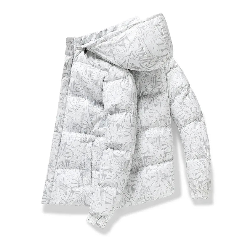 Men's coat  winter cotton padded jacket with hood  warm camouflage  thickened and down down cotton padded jacket