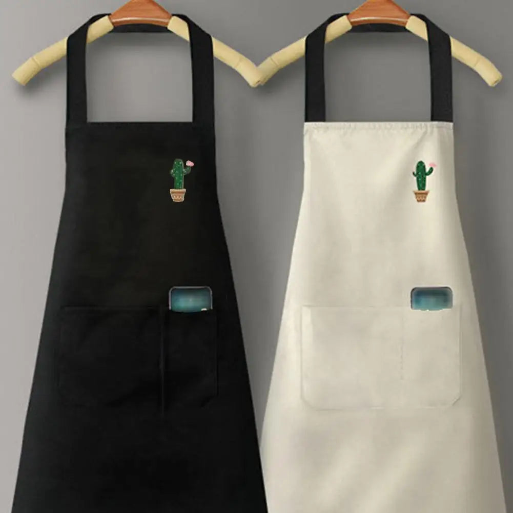 Kitchen Cooking Apron Unisex Household Solid Color Chef Waiter Barbecue Hairdresser Adult Pocket Apron Kitchen Supplies Tool