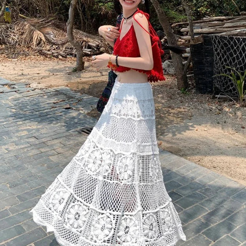 Half Skirt Women's Summer New Design Sense Niche Temperament Casual Long Skirt
